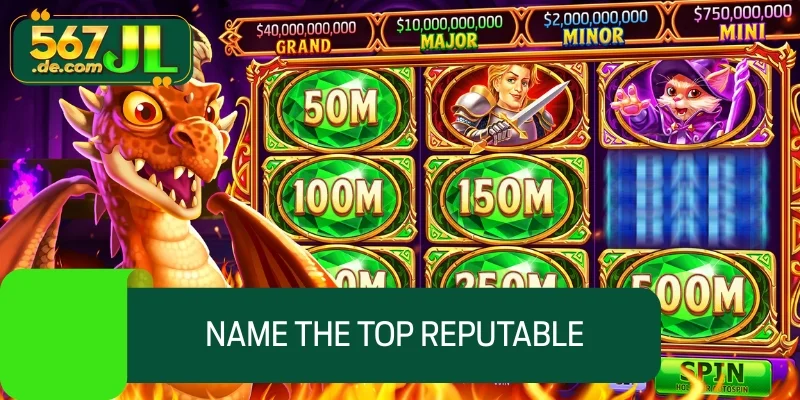 Name the top reputable Slot game publishers in the market